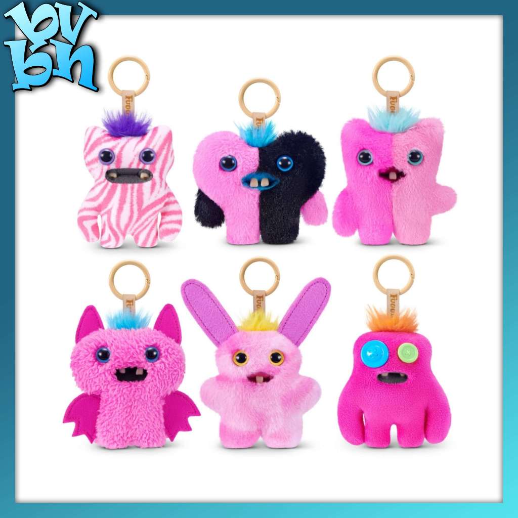 Fuggler Baby Pinkles Keyrings 3.5 inch Đồ Chơi Gấu Bông Fuggler Chính Hãng ZuruToys