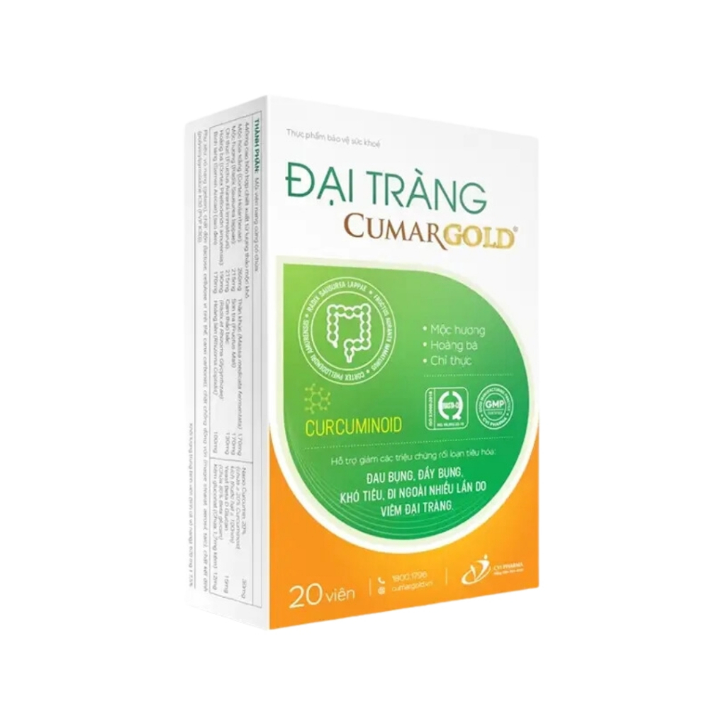 ĐẠI TRÀNG CUMARGOLD Giảm đau bụng, đầy bụng, khó tiêu CVI