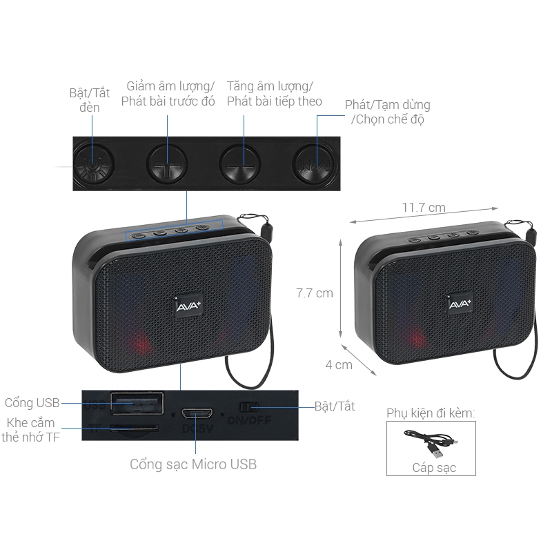 Loa Bluetooth AVA+ Go Z12