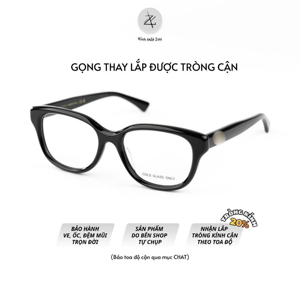 Gọng kính GG1833OK dáng mắt mèo acetate cao cấp full box