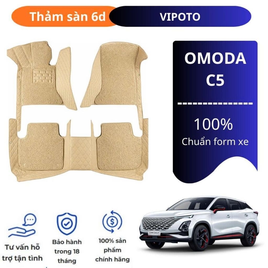 Thảm trải sàn xe OMODA C5 da 5d 6d,nappa,[da+rối], chống nước, 2024,2025