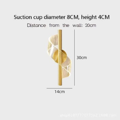 Đèn Gắn Tường LED Hiện Đại Chao Mica Xoắn Ốc H42cm Ánh Sáng 3 Chế Độ Decor Cầu Thang Phòng Ngủ
