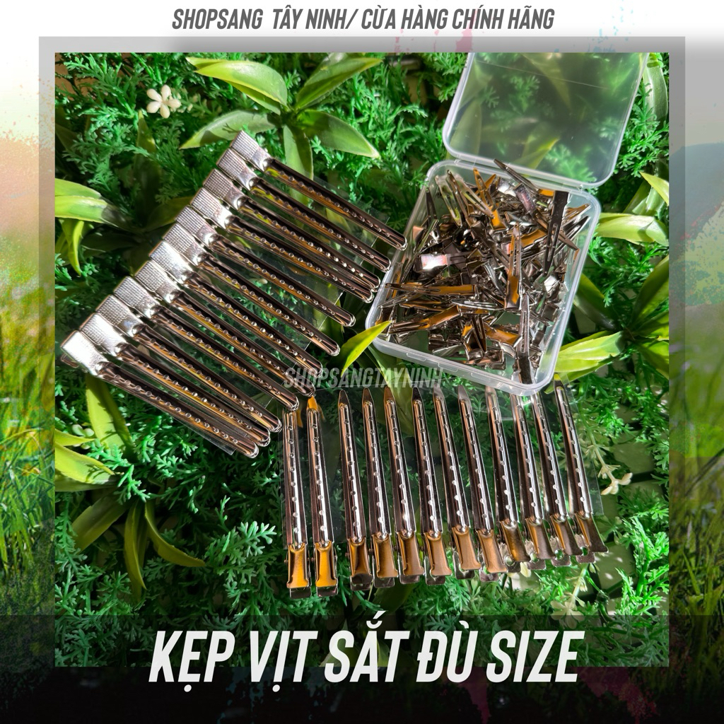 12 Kẹp Sóng Nước Loại 1 Kẹp phồng Chân - Kẹp giữ nếp - kẹp tạo kiểu - kẹp vịt sắt