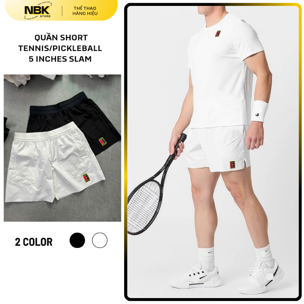 Quần Shorts Tennis Pickleball Ngắn Nửa Đùi 5 inches Mỏng Nhẹ N KE Court Slam Shorts Thể Thao SM110 N
