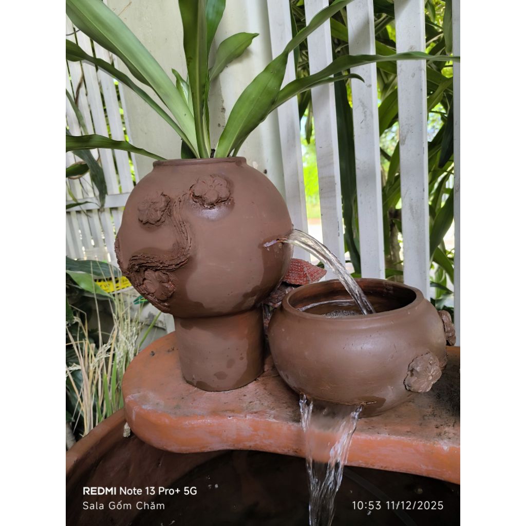 Combo Chum Lu Thác Nước Gốm Đất Nung Lọc Hồ Cá Thủy Sinh