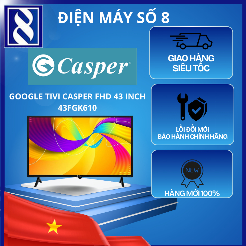 Điện Máy Số 8 | 43FGK610 | Google Tivi Casper FHD 43 inch 43FGK610 - Chính Hãng