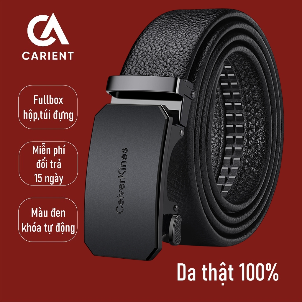 Thắt lưng nam cao cấp CEIVER KINES CG365 chất liệu da bò sang trọng lịch sự