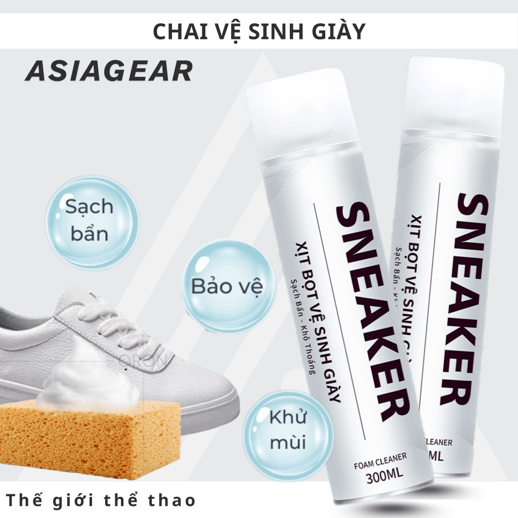 Chai Xịt Tạo Bọt Vệ Sinh Giày Tiện Lợi , Chai Vệ Sinh Giày Khô Sạch Và Khử Mùi Hôi Giày