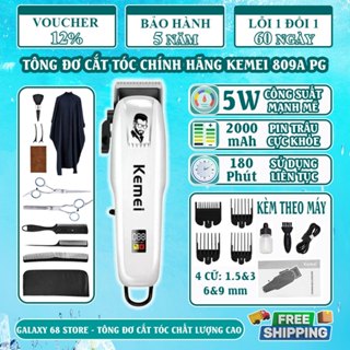 Tông Đơ Cắt Tóc Kemei 809APG Chính Hãng, Tăng Đơ Cắt Tóc Nam Cao Cấp, Lưỡi Sắc, Màn Hình LED