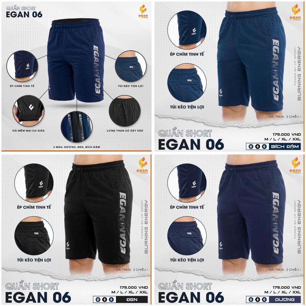 Quần short thể thao đa năng - EGAN 06, dày dặn, co giãn, thấm hút tốt QSE-EGA6