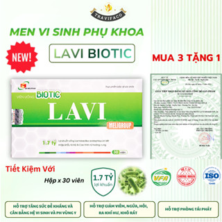  Men Vi Sinh Vùng Kín Viên Uống Phụ Khoa Bổ Sung Lợi Khuẩn Lavi Biotic 30 Viên Ngừa Viêm Nấm Ngứa 