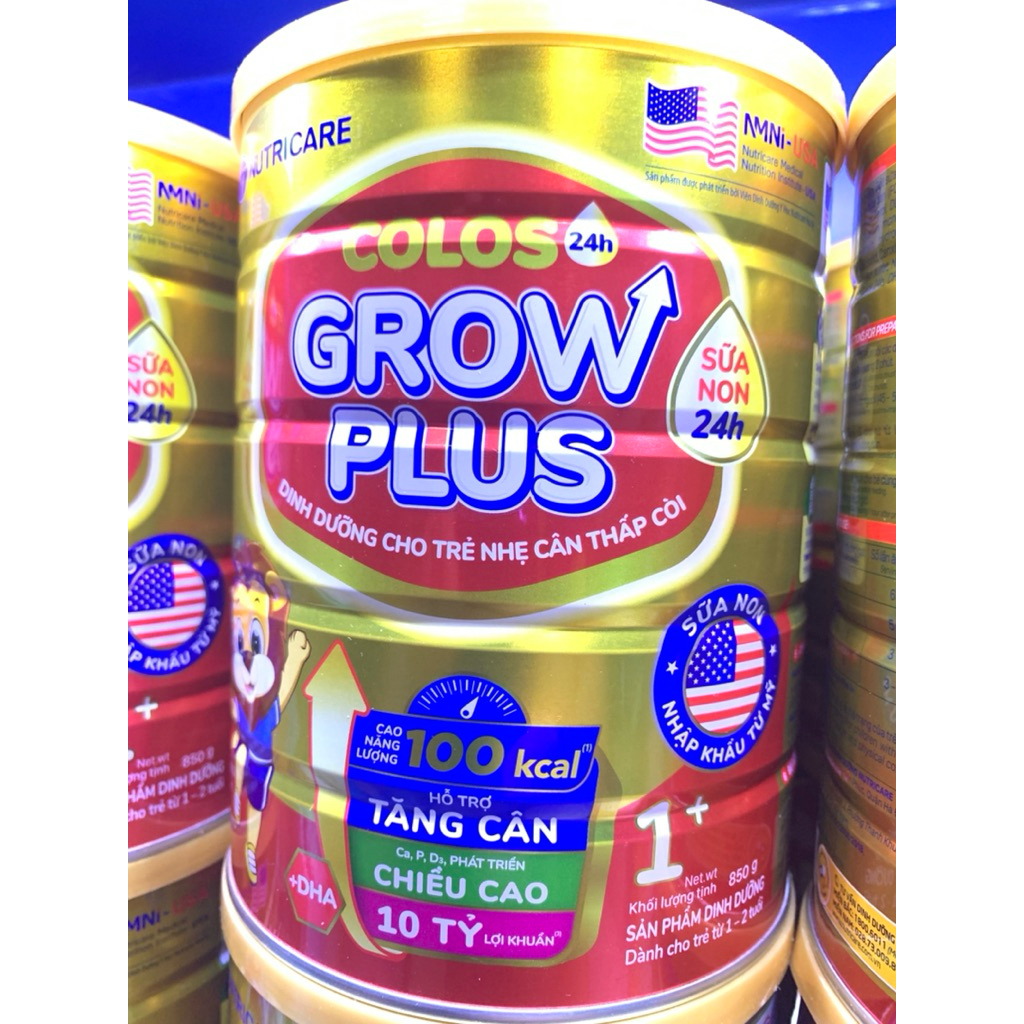 Nutricare sữa bột Colos grow Plus 24h của Nutricare dành cho bé