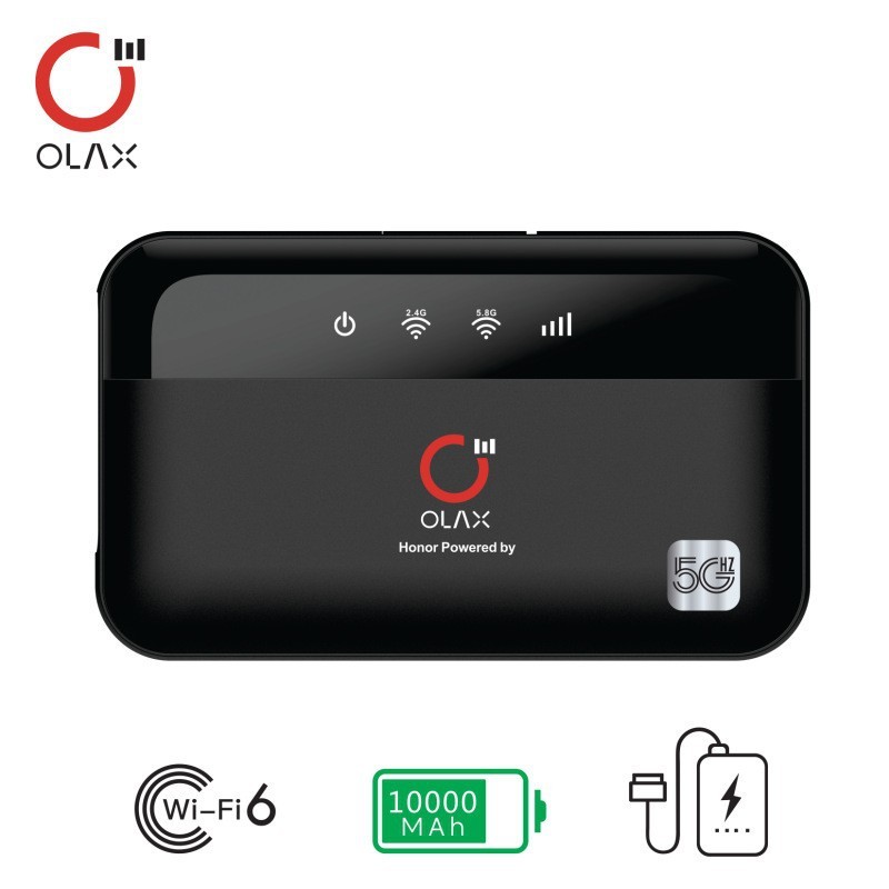 Cục Phát Wifi 6 Olax M100 SIM 4G 5G Pin 10000mAh Phát Wifi Kiêm Sạc Dự Phòng
