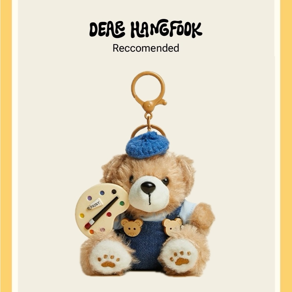 Plush Series Móc khoá gấu bông cao cấp HangFook 10.5cm – Phụ kiện trang trí túi xách Longchamp, balo
