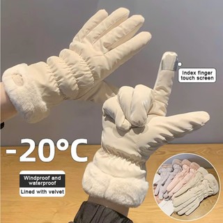  Găng Tay Giữ Ấm Mùa Đông ,Bao Tay PHAO Đi Lạnh Lót Lông Chống Nước Có Thể Sử Dụng Điện Thoại 