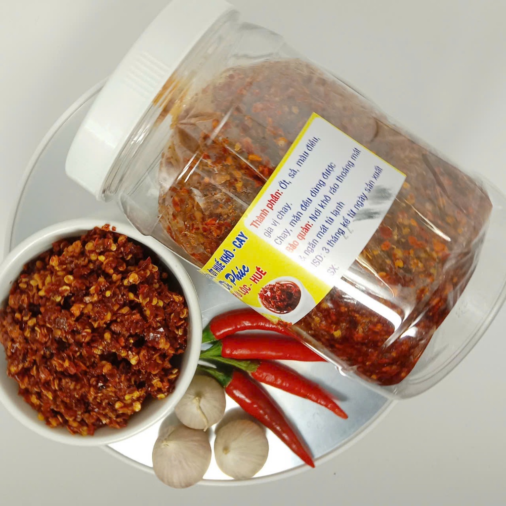 500g ớt sa tế rim tỏi xả thơm  cay