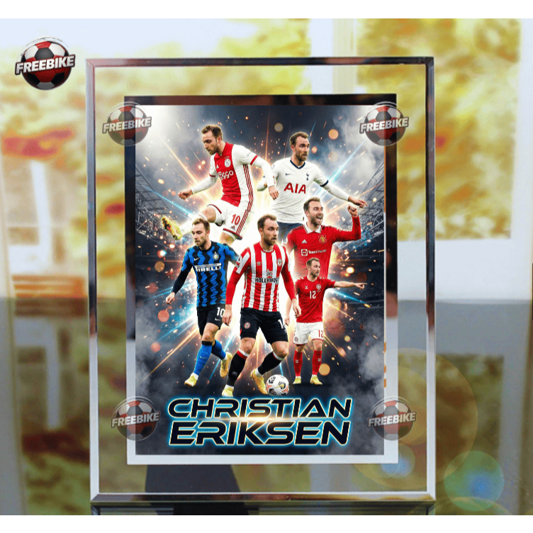 KHUNG POSTER CHRISTIAN ERIKSEN BẰNG KÍNH PHA LÊ CAO CẤP MẪU 1