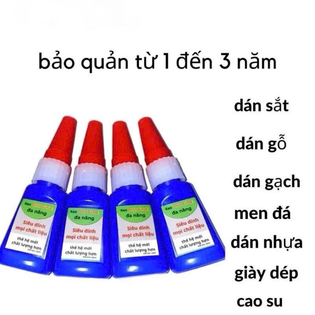 Combo 4 Lọ Keo OILY GLUE Đa Năng Gấp 50 Lần Keo 502