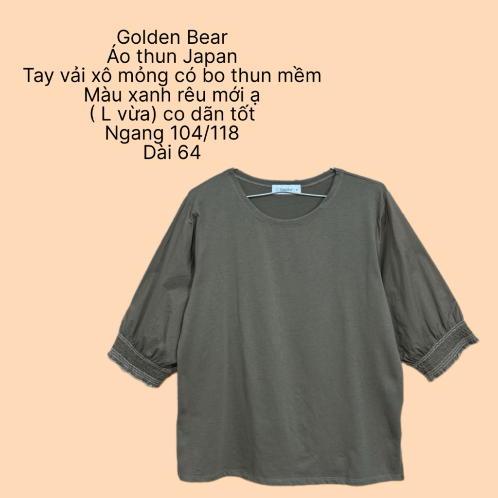 335✅ Áo thung hiệu Golden Bear Japan co dãn tốt mới 100%