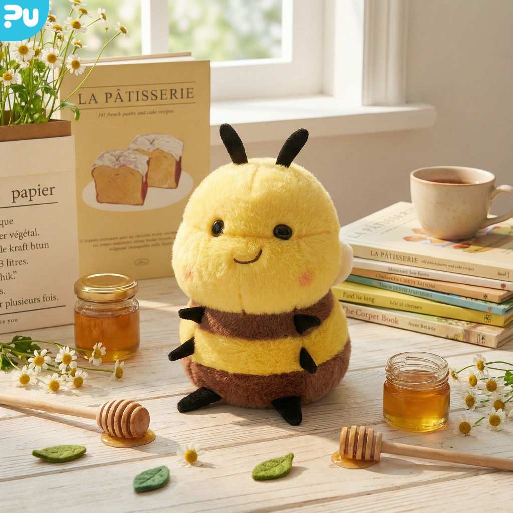 Gấu Bông Ong Vàng Chăm Chỉ - Thú Nhồi Bông Ong Mật Tròn Béo Siêu Cute 25cm