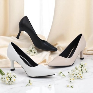 Giày Cao Gót Pixie  7cm Basic Mũi Nhọn Êm Chân X457