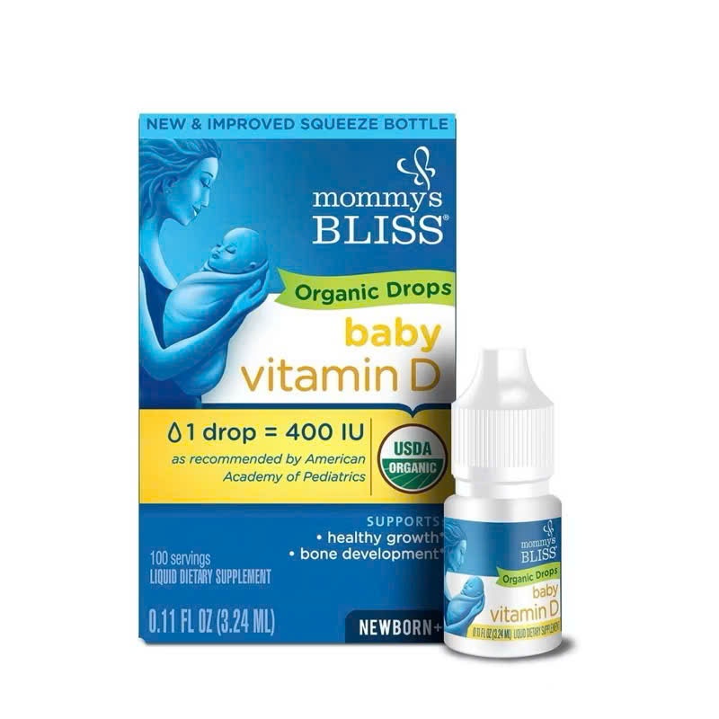 (Thóc Gạo Shop) Siro bổ sung D3 hữu cơ Mommy's Bliss vitamin D3 Drops  3.24ml