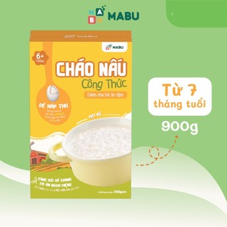 Cháo ăn Dặm Bột ăn Dặm Mabu 900g [Date 2027]