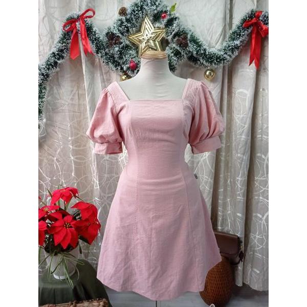 JM DRESS thanh lý - Đầm cổ vuông tay phồng bymo - SIZE M