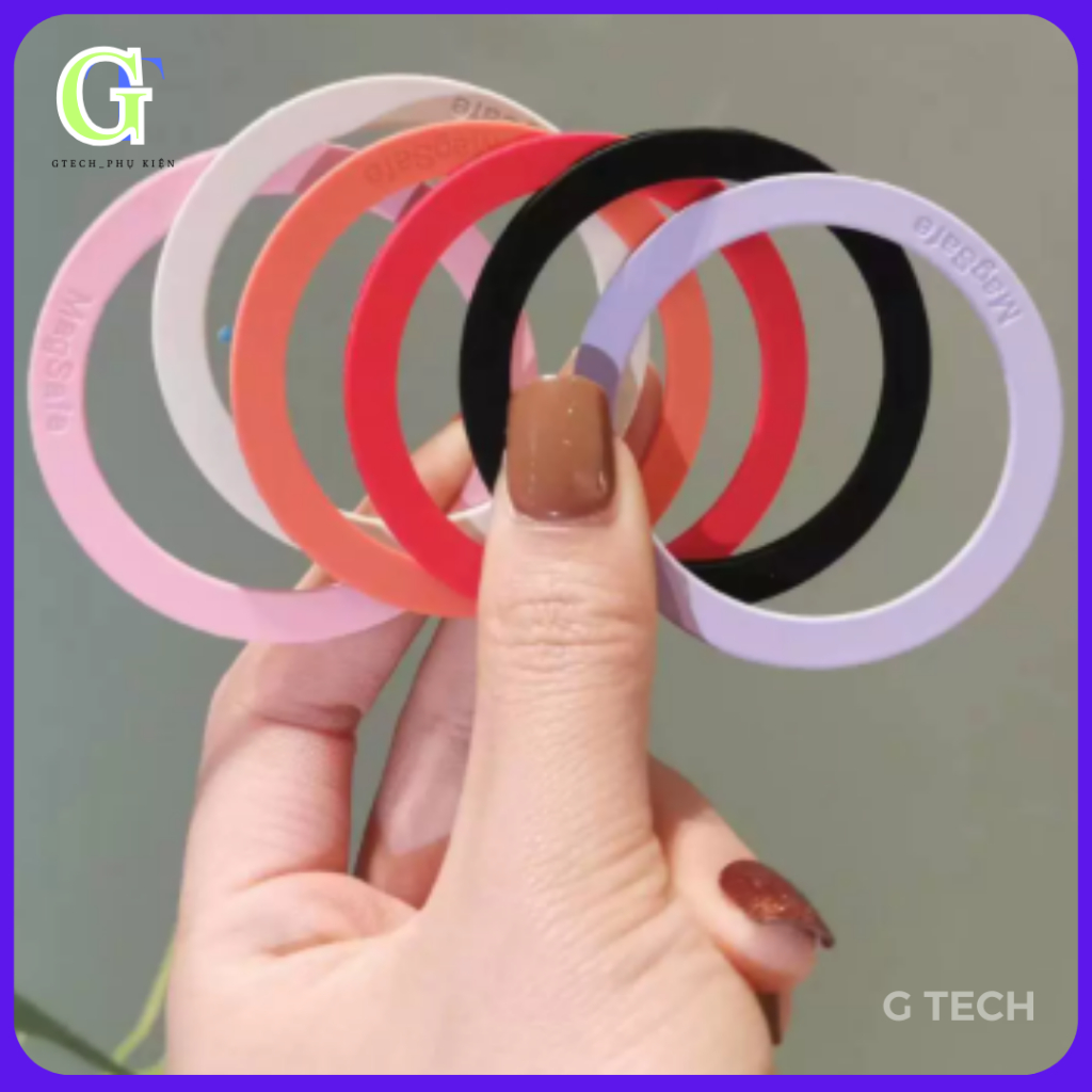 Vòng kim loại bọc silicon bên ngoài đa dạng màu sắc, giúp cố định vị trí giá đỡ tốt hơn_GTech
