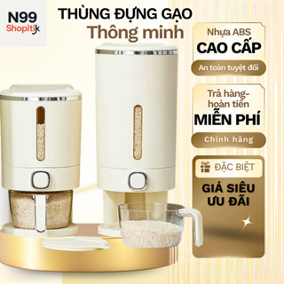 Thùng Đựng Gạo Thông Minh A4 SHOPITIK nhựa ABS cao cấp dung tích 5kg 10kg chống ẩm chống côn trùng