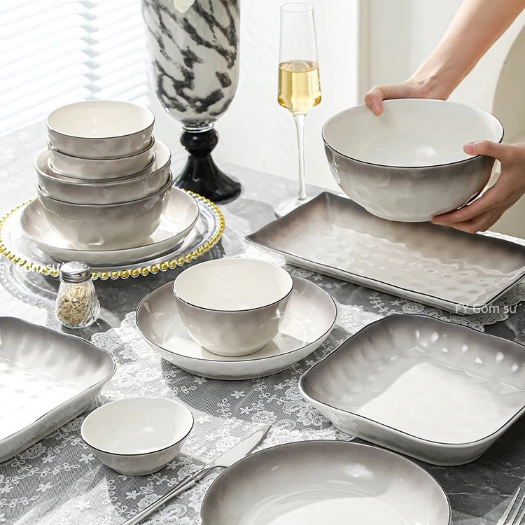 bát ăn cơm đĩa ăn nhà hàng bát đĩa đẹp đĩa sứ tròn đĩa nông lòng đĩa steak khay sứ vuông tô chén dĩa