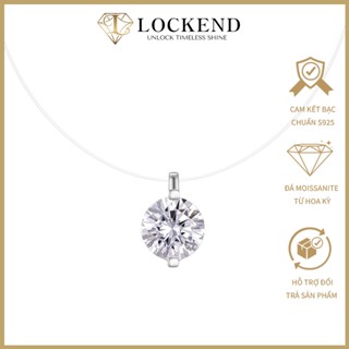   Lockend  Dây chuyền Nhất Tâm bạc S925 đính đá Moissanite 1 carat màu D có chứng chỉ GRA sang trọng cao cấp 