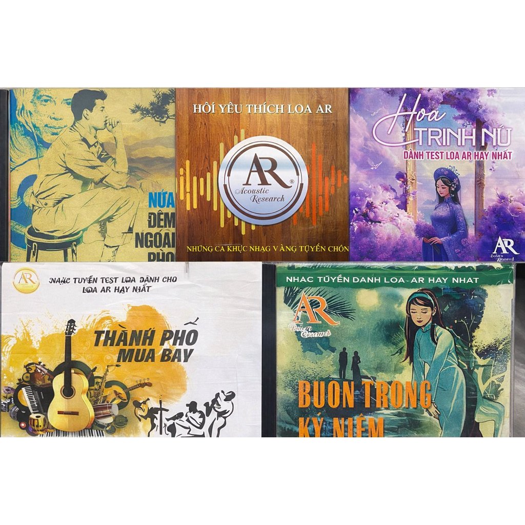 combo đĩa cd 5cd tets loa Ar