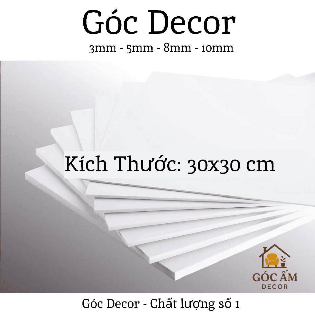 Tấm Fomex, Tấm Bìa Mô Hình, Bìa Formex, Trắng Dày 8mm,...