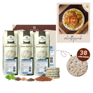  Bánh ăn kiêng gạo lứt GUfoods vị Superfoods - Không đường Eat clean  170g 300g 510g  - Bánh Tết 