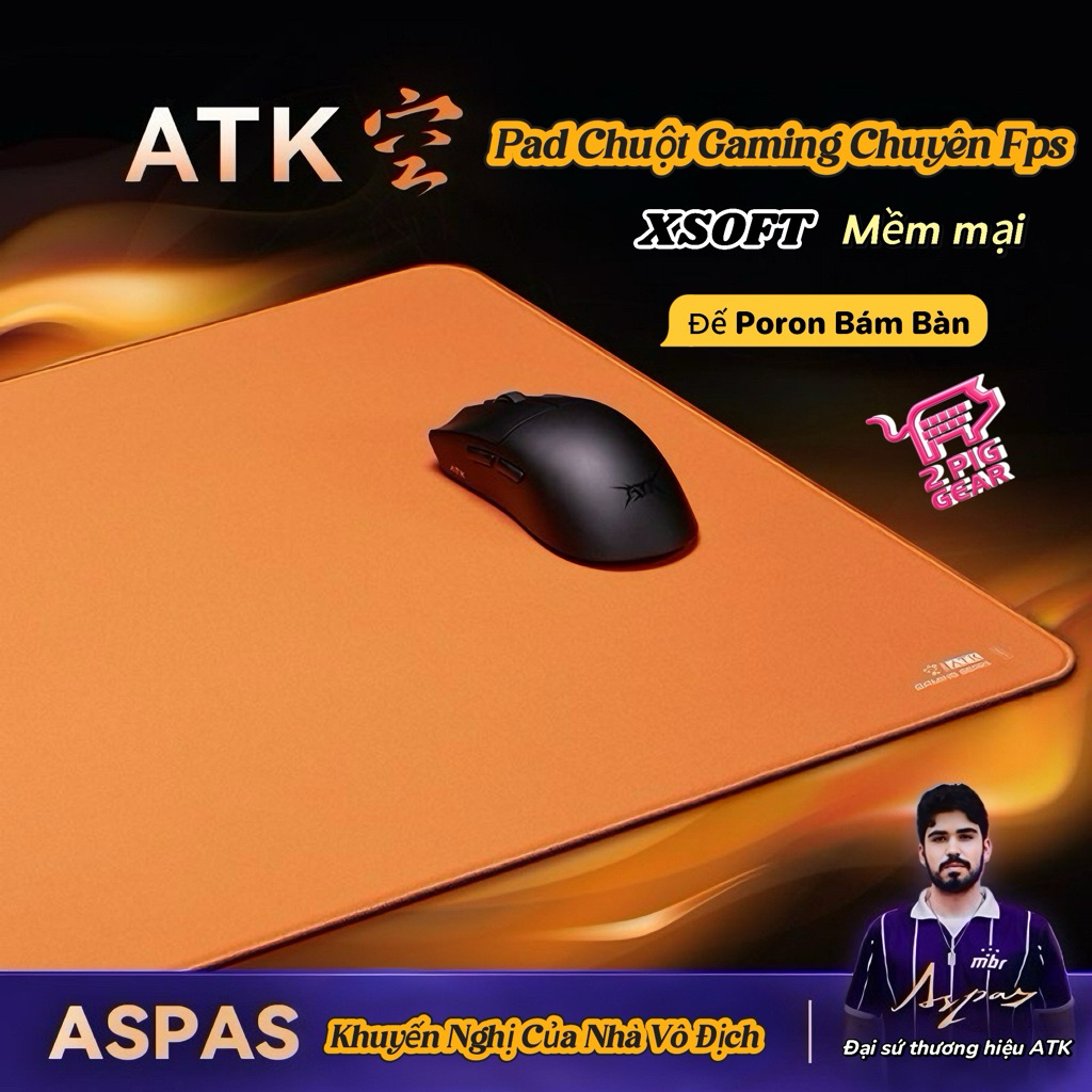 (SẴN HÀNG) Miếng Lót Chuột Gaming ATK XSOFT | Pad Chuột Chuyên Game FPS | Chính Hãng Cỡ Lớn 490x420x