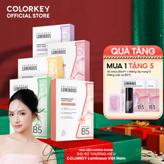   LIVE  Combo 5 Hộp  Mặt Nạ Giấy COLORKEY LUMINOUS Vitamin B5 Giúp Cấp Ẩm Hỗ Trợ Phục Hồi Làn Da 25ml miếng 