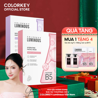   LIVE  COMBO 2 Hộp Mặt Nạ Giấy COLORKEY LUMINOUS Vitamin B5 Hỗ Trợ Cấp Ẩm PHIÊN BẢN NÂNG CẤP 10 miếng hộp 