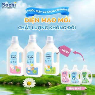  Nước Giặt Xả Cho Bé Sachi Organic Hương Thơm Dịu Nhẹ Làm Sạch Vết Bẩn An Toàn 