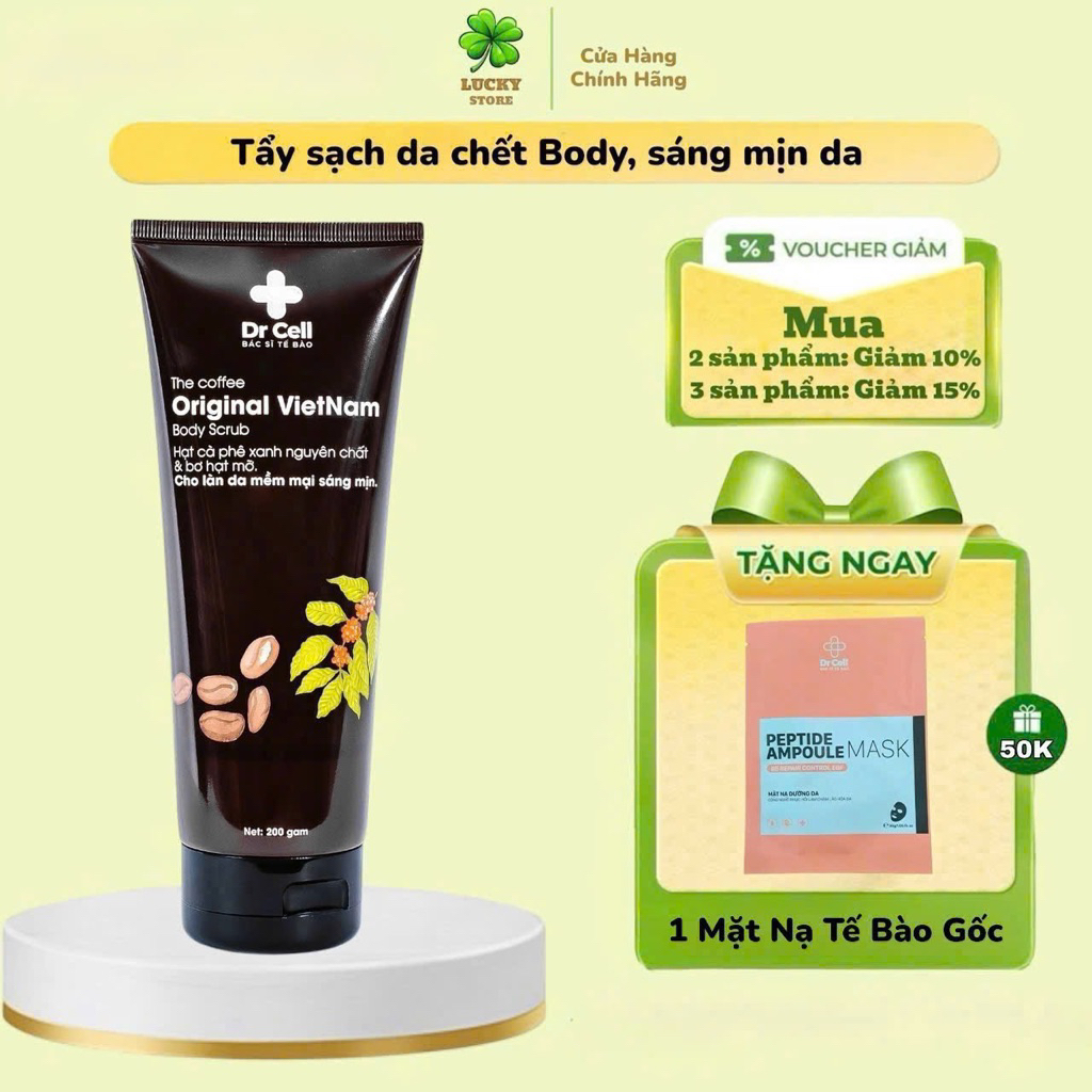 Tẩy Da Chết Body Cafe DR CELL 200g