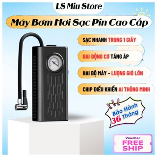  Máy Bơm Lốp Ô Tô Xe Máy Cầm Tay Không Dây Thông Minh Bơm Nhanh Dùng Đa Năng Cho Mọi Loại Xe Tích Hợp Sạc Nhanh 