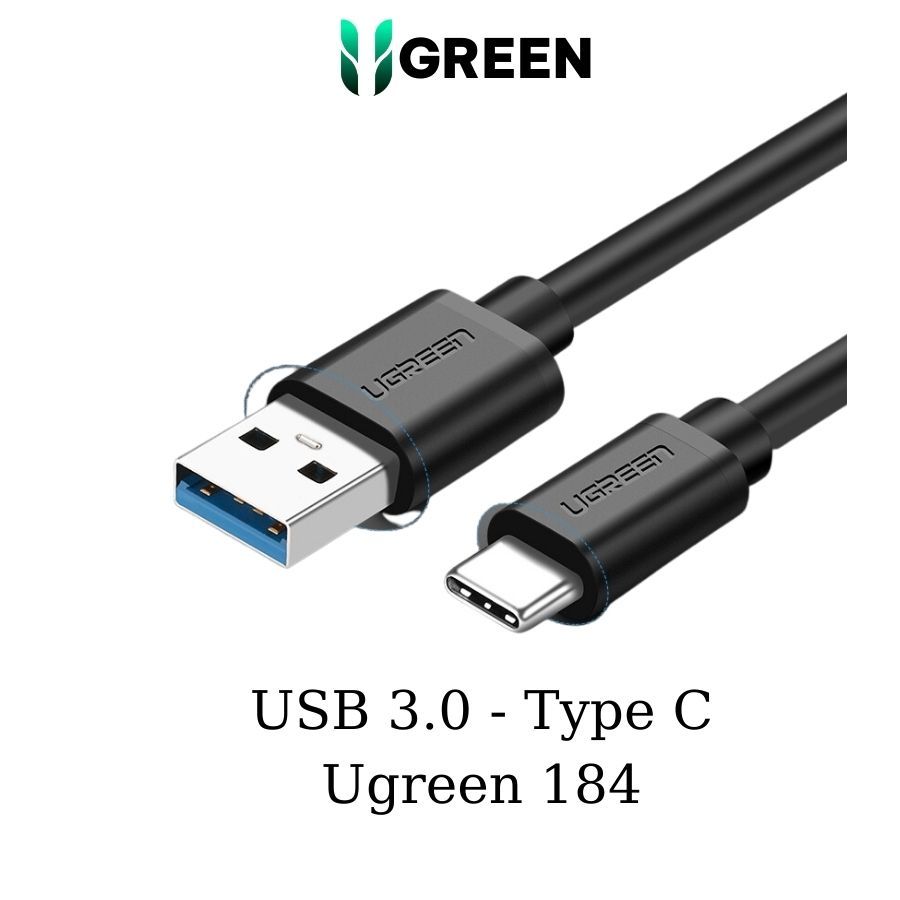 Cáp Type C to usb 3.0 dài 0.5m Ugreen 20881 20882 20883 20884 US184