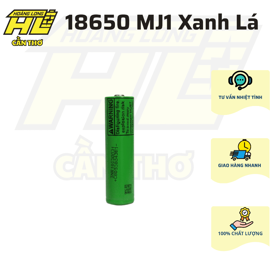 MJ1 18650 – Xanh lá – Hiệu Suất Ổn Định, Hỗ Trợ Xả 10A