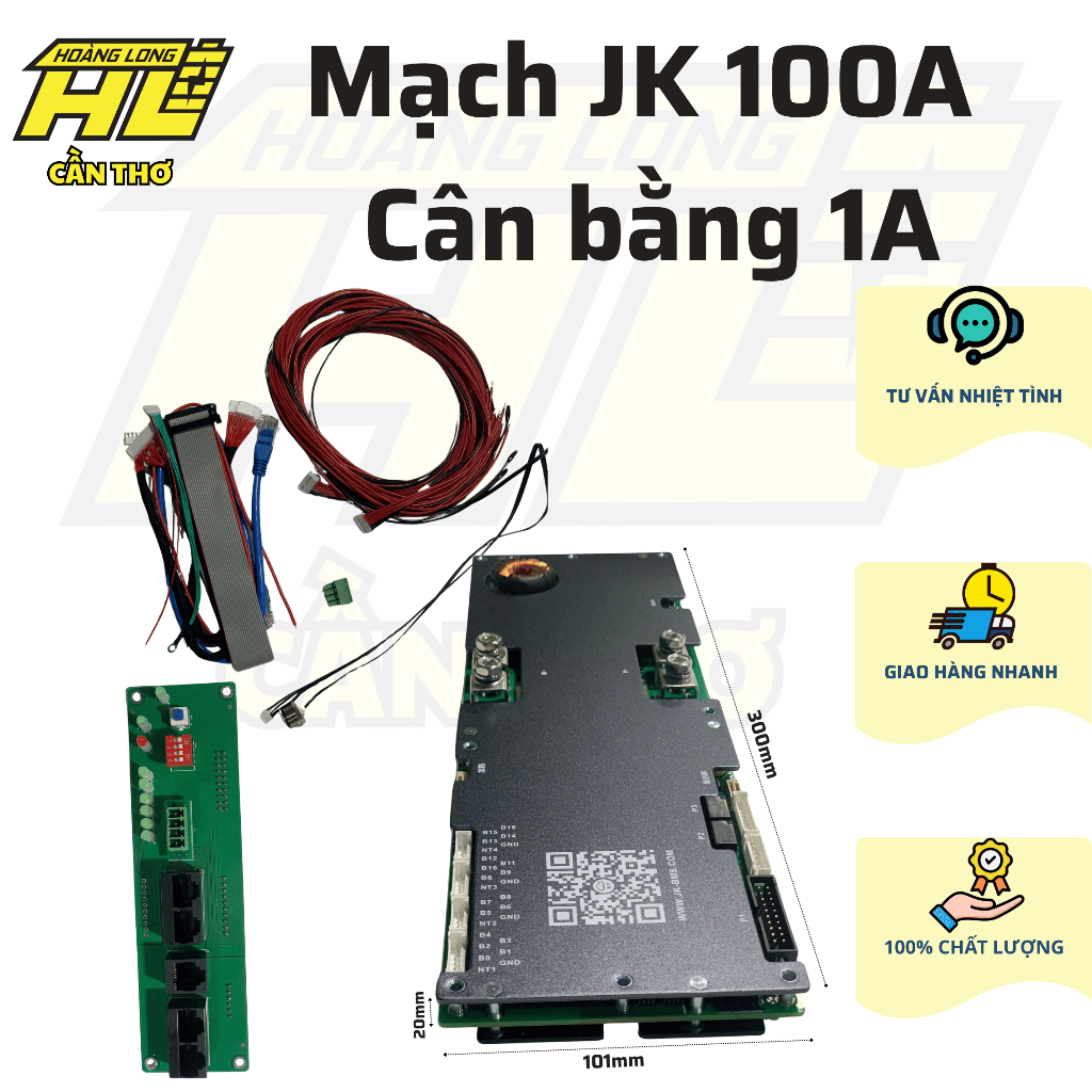 Mạch Bảo Vệ Thông Minh JK BMS 100A - Cân Bằng Chủ Động 1A