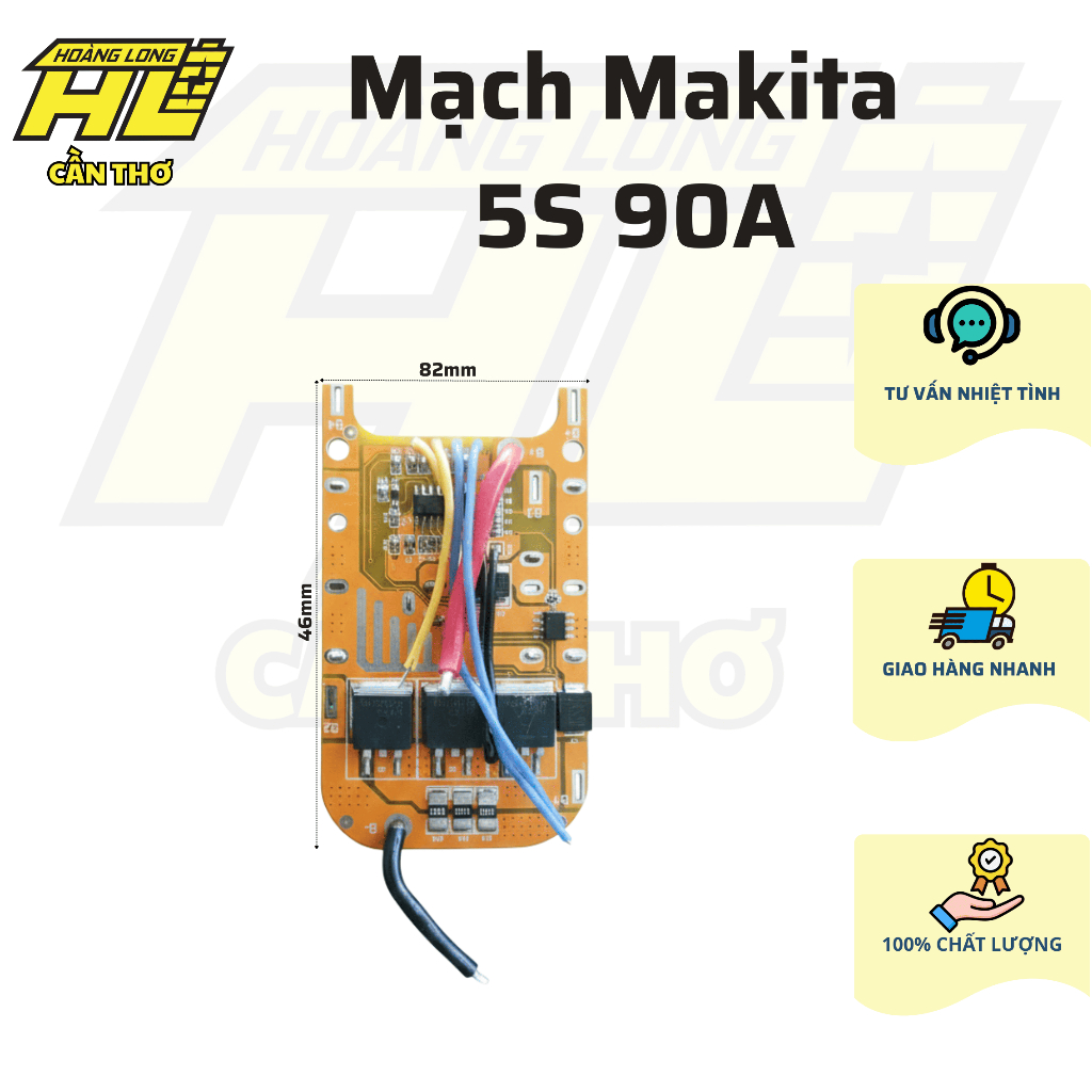 Mạch Máy Khoan Makita 5S 90A (18V/21V) - Mạch Bảo Vệ Chất Lượng Cao