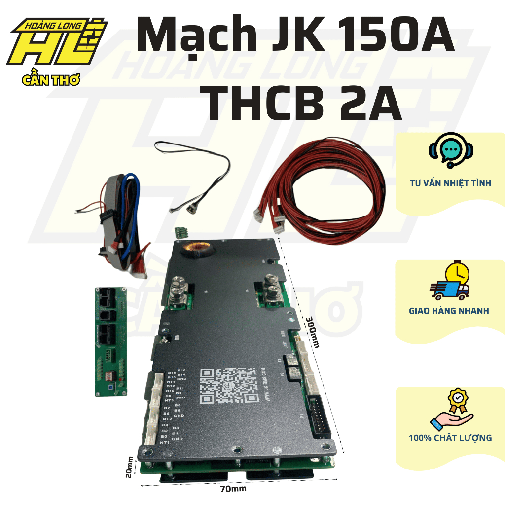 MẠCH BMS THÔNG MINH JK 8-16S 150A - CÂN BẰNG CHỦ ĐỘNG 2A (JK-BMS)