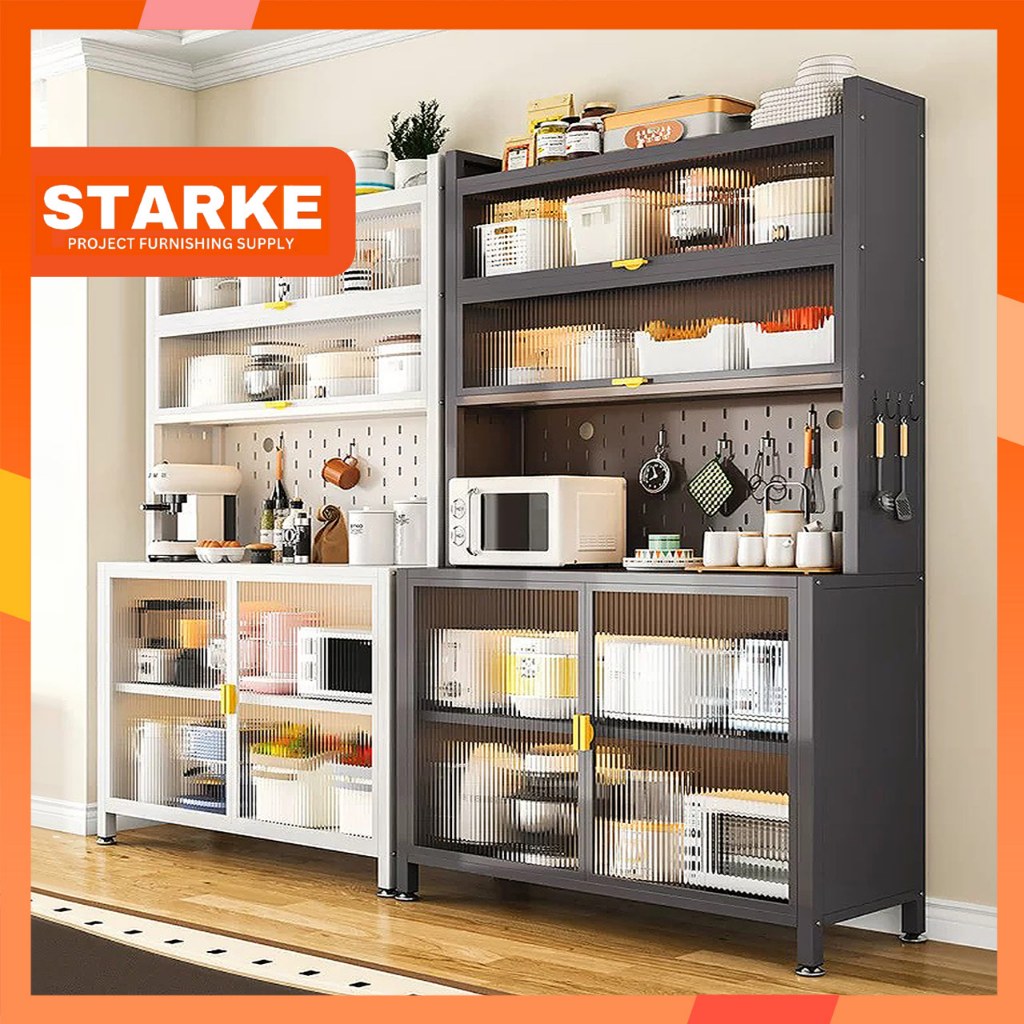 STARKE Tủ bếp Tủ bát đĩa Kệ bếp Tủ bếp tối giản Kệ bếp đa năng Kệ lưu trữ nhà bếp Kệ lò vi sóng