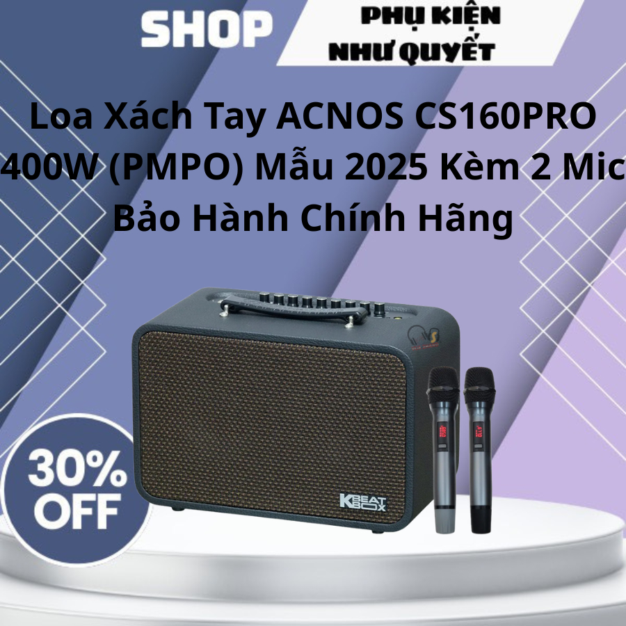 Loa karaoke di động xách tay SONCAMEDIA CS160PRO / ACNOS CS160PRO. Bảo hành 12 tháng, 1 đổi 1 15 ngà