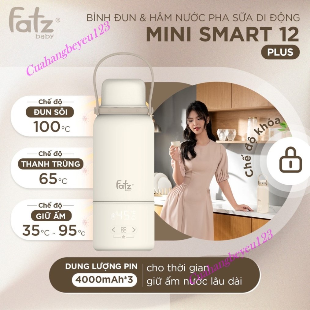Mini Smart 12 Plus - Bình đun & hâm nước pha sữa di động Fatzbaby