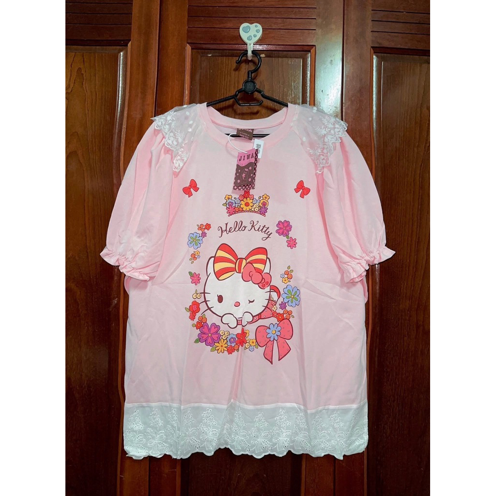 Đầm thun Mèo Kitty hồng Jiwa Newtag